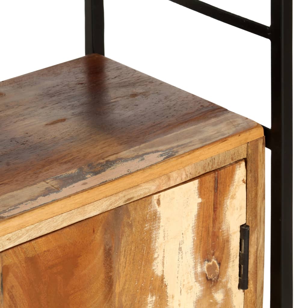 Libreria a 4 Livelli Legno Massello di Recupero 124x30x180 cm | homemem39
