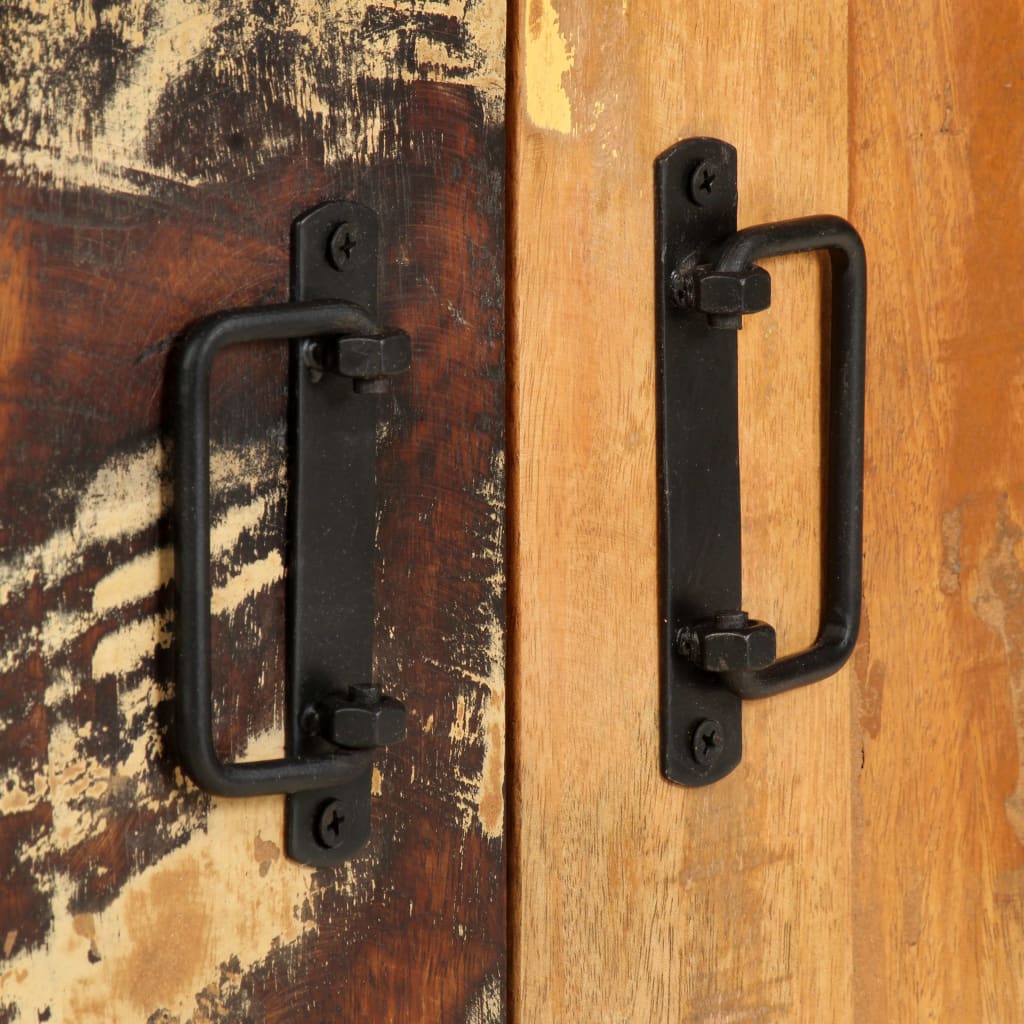 Libreria a 4 Livelli Legno Massello di Recupero 124x30x180 cm | homemem39