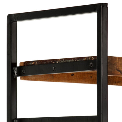 Libreria a 4 Livelli Legno Massello di Recupero 124x30x180 cm | homemem39