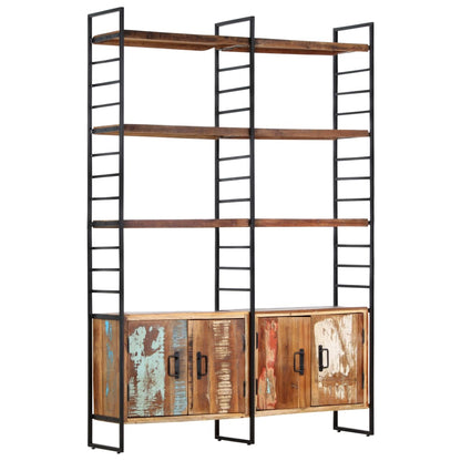Libreria a 4 Livelli Legno Massello di Recupero 124x30x180 cm | homemem39