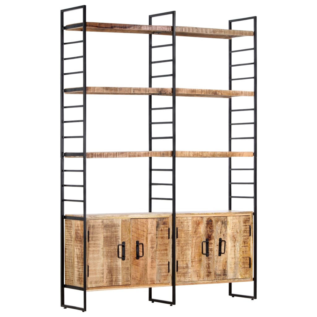 Libreria a 4 Livelli Legno di Mango Grezzo 124x30x180 cm | homemem39