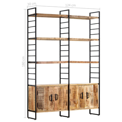 Libreria a 4 Livelli Legno di Mango Grezzo 124x30x180 cm | homemem39