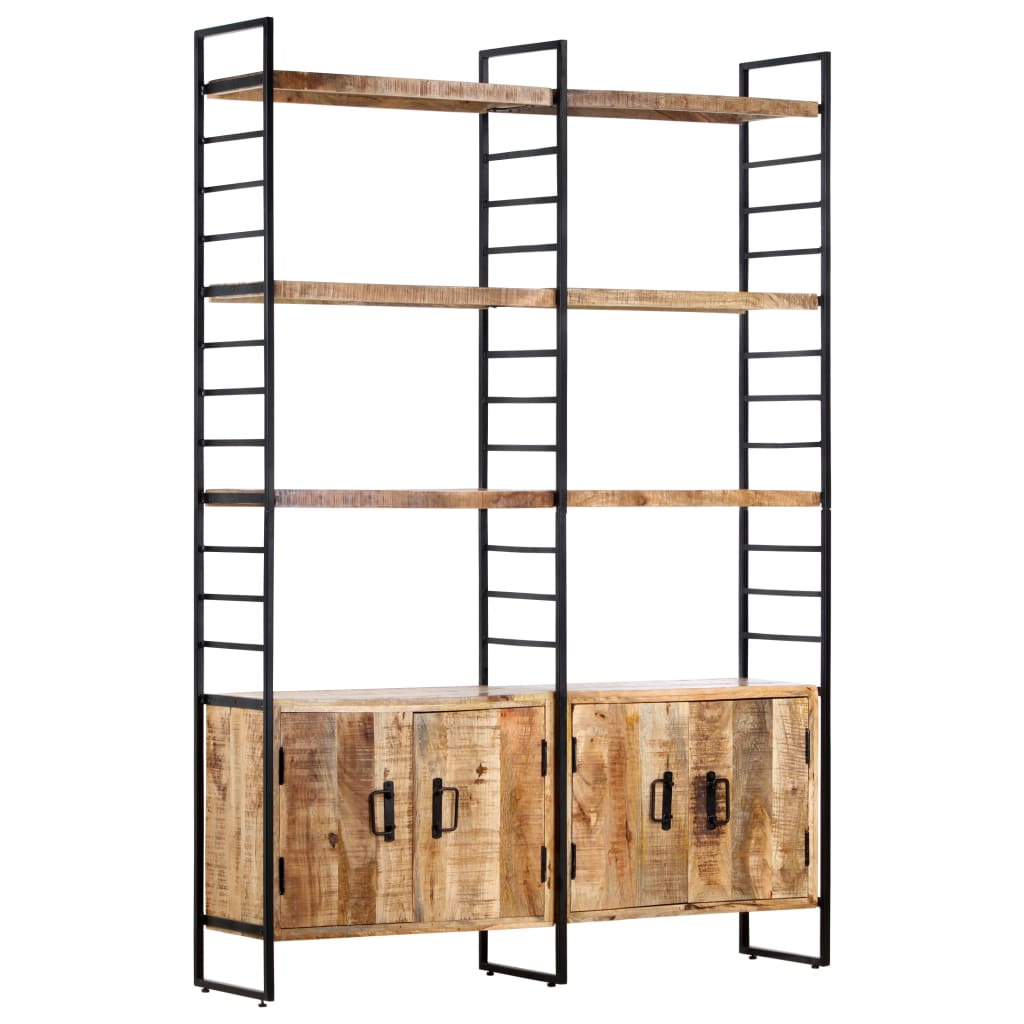 Libreria a 4 Livelli Legno di Mango Grezzo 124x30x180 cm | homemem39