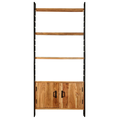 Libreria a 4 Livelli 80x30x180 cm in Legno Massello di Acacia | homemem39