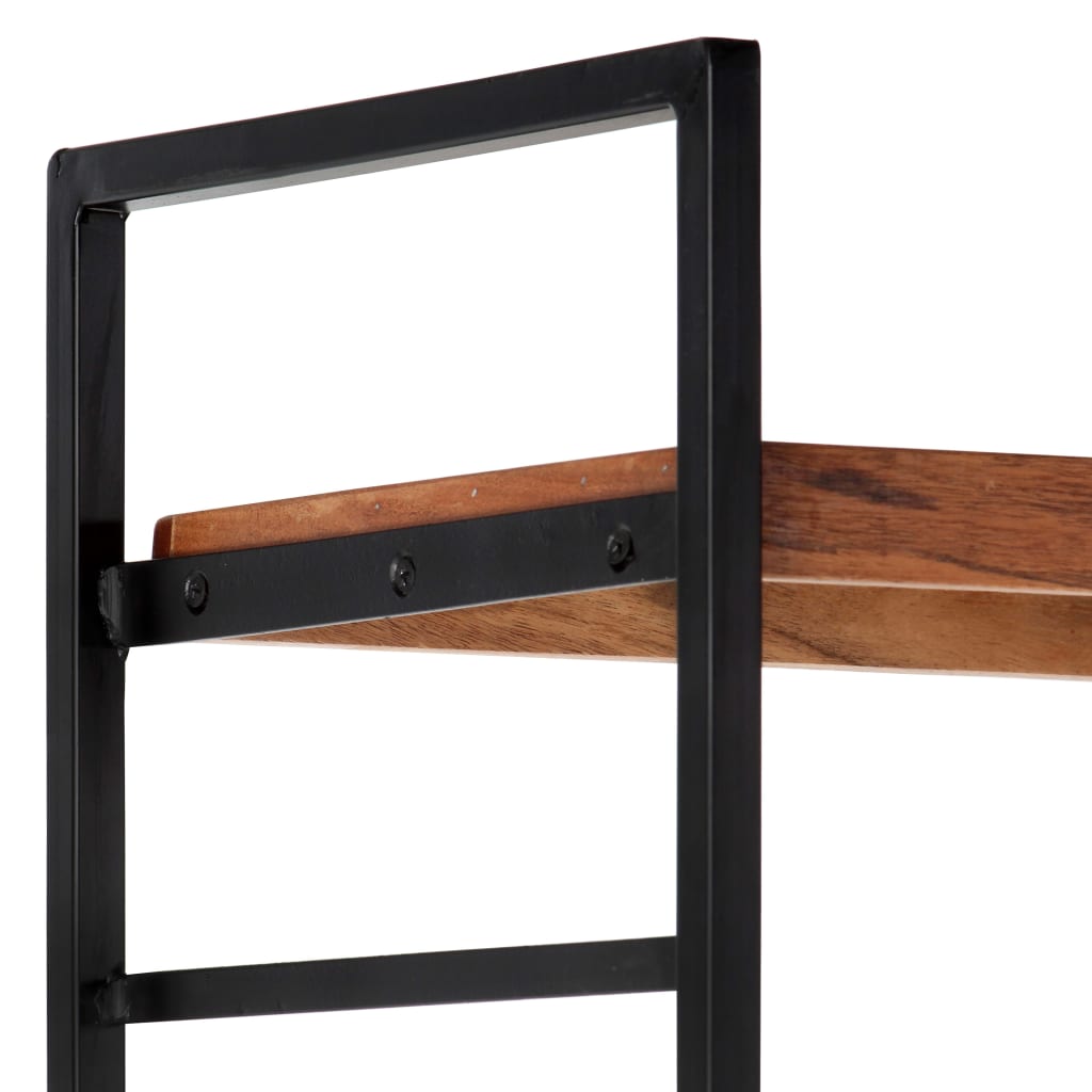 Libreria a 4 Livelli 80x30x180 cm in Legno Massello di Acacia | homemem39