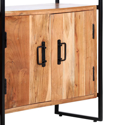 Libreria a 4 Livelli 80x30x180 cm in Legno Massello di Acacia | homemem39