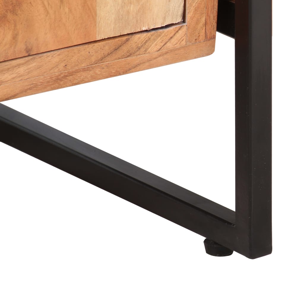 Libreria a 4 Livelli 80x30x180 cm in Legno Massello di Acacia | homemem39