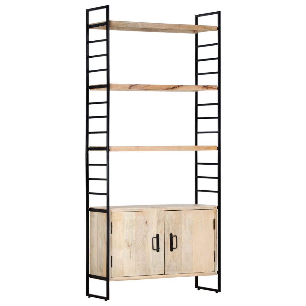 Libreria a 4 Livelli 80x30x180 cm in Legno Massello di Mango | homemem39