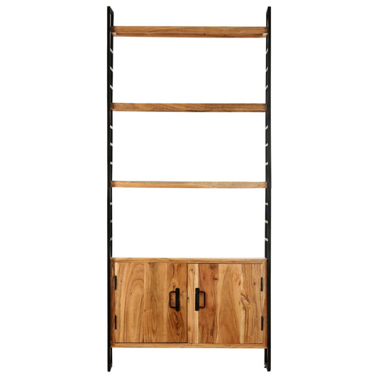 Libreria a 4 Livelli 80x30x180 cm in Legno di Mango Grezzo