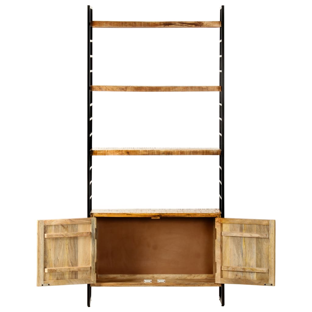 Libreria a 4 Livelli 80x30x180 cm in Legno di Mango Grezzo | homemem39