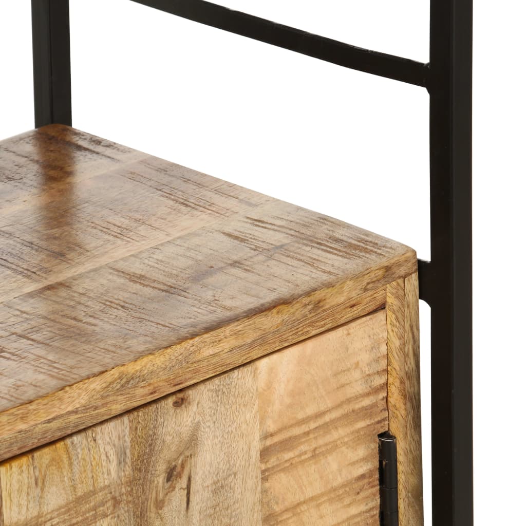 Libreria a 4 Livelli 80x30x180 cm in Legno di Mango Grezzo | homemem39