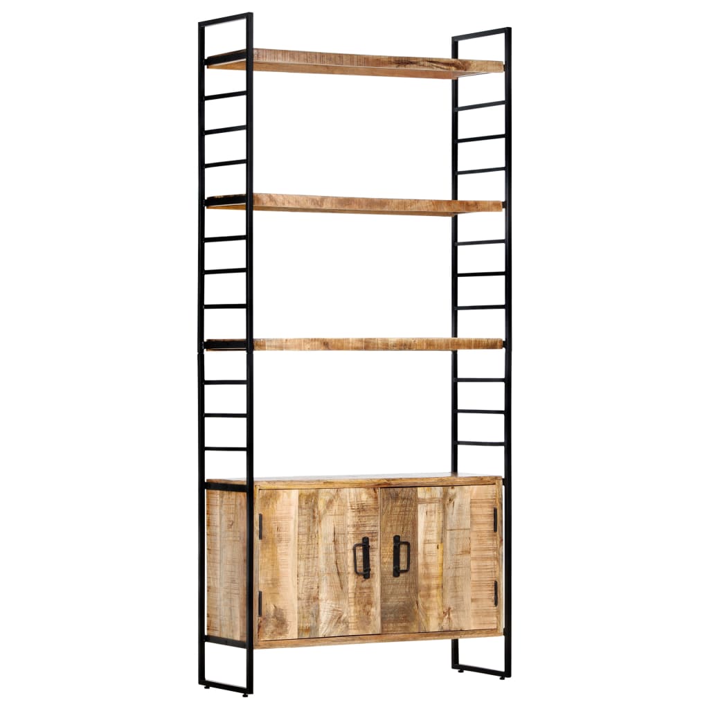 Libreria a 4 Livelli 80x30x180 cm in Legno di Mango Grezzo | homemem39