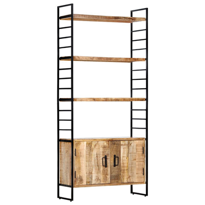 Libreria a 4 Livelli 80x30x180 cm in Legno di Mango Grezzo | homemem39