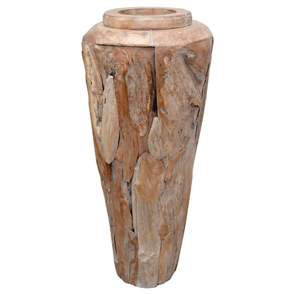 Vaso Decorativo 40x100 cm in Legno Massello di Teak