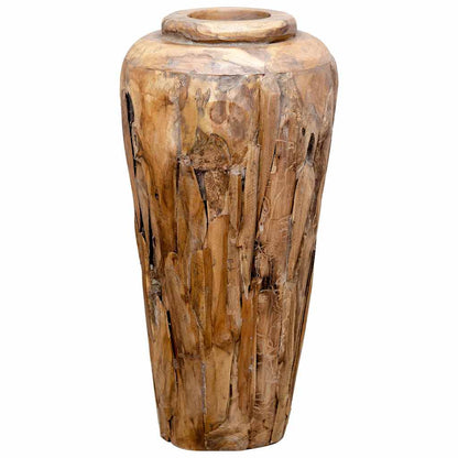 Vaso Decorativo 40x80 cm in Legno Massello di Teak