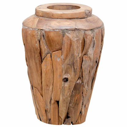 Vaso Decorativo 40x60 cm in Legno Massello di Teak