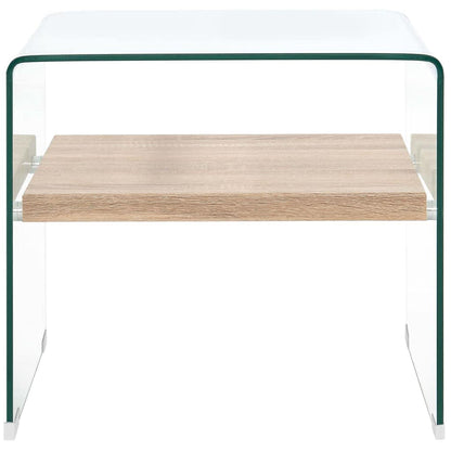Tavolino da Salotto Trasparente 50x50x45 cm in Vetro Temperato | homemem39