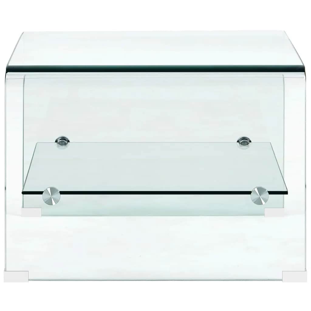 Tavolino da Salotto Trasparente 50x45x33 cm in Vetro Temperato | homemem39