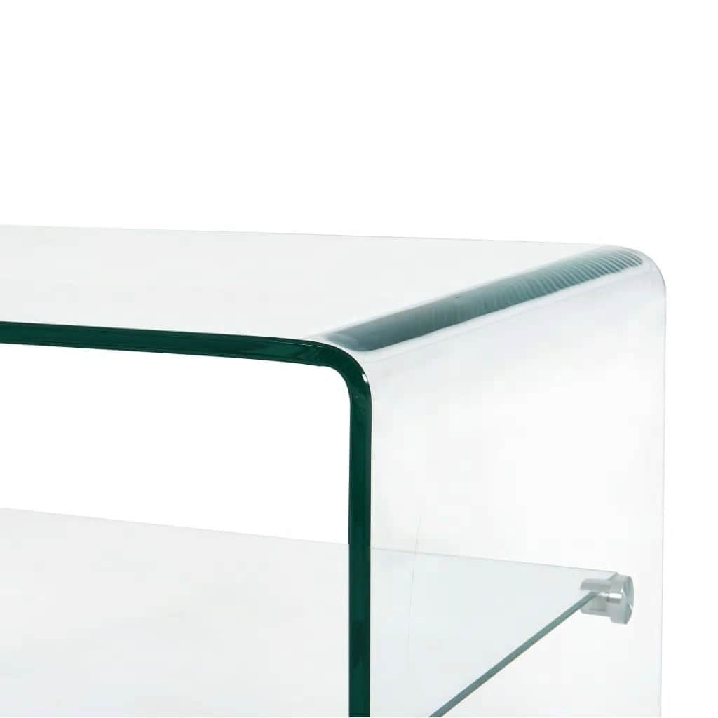 Tavolino da Salotto Trasparente 50x45x33 cm in Vetro Temperato | homemem39