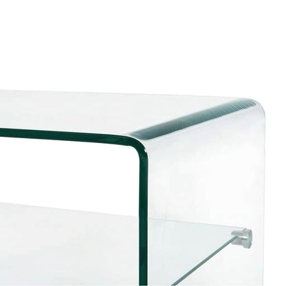 Tavolino da Salotto Trasparente 50x45x33 cm in Vetro Temperato | homemem39