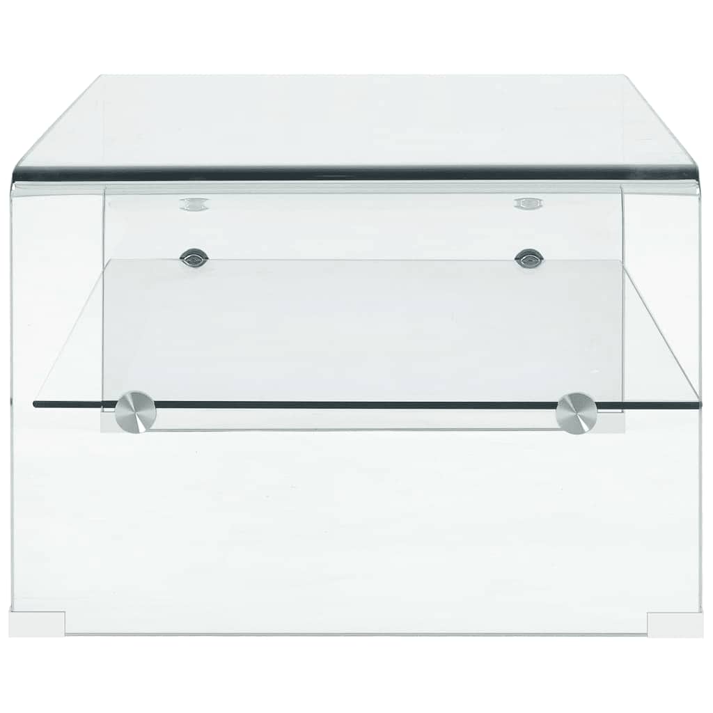 Tavolino da Salotto Trasparente 98x45x31 cm in Vetro Temperato | homemem39