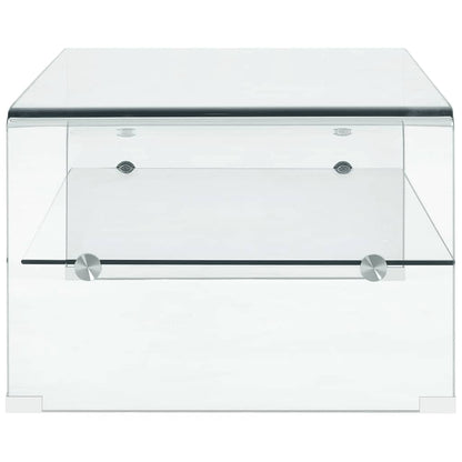 Tavolino da Salotto Trasparente 98x45x31 cm in Vetro Temperato | homemem39