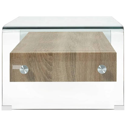 Tavolino da Salotto Trasparente 98x45x31 cm in Vetro Temperato | homemem39