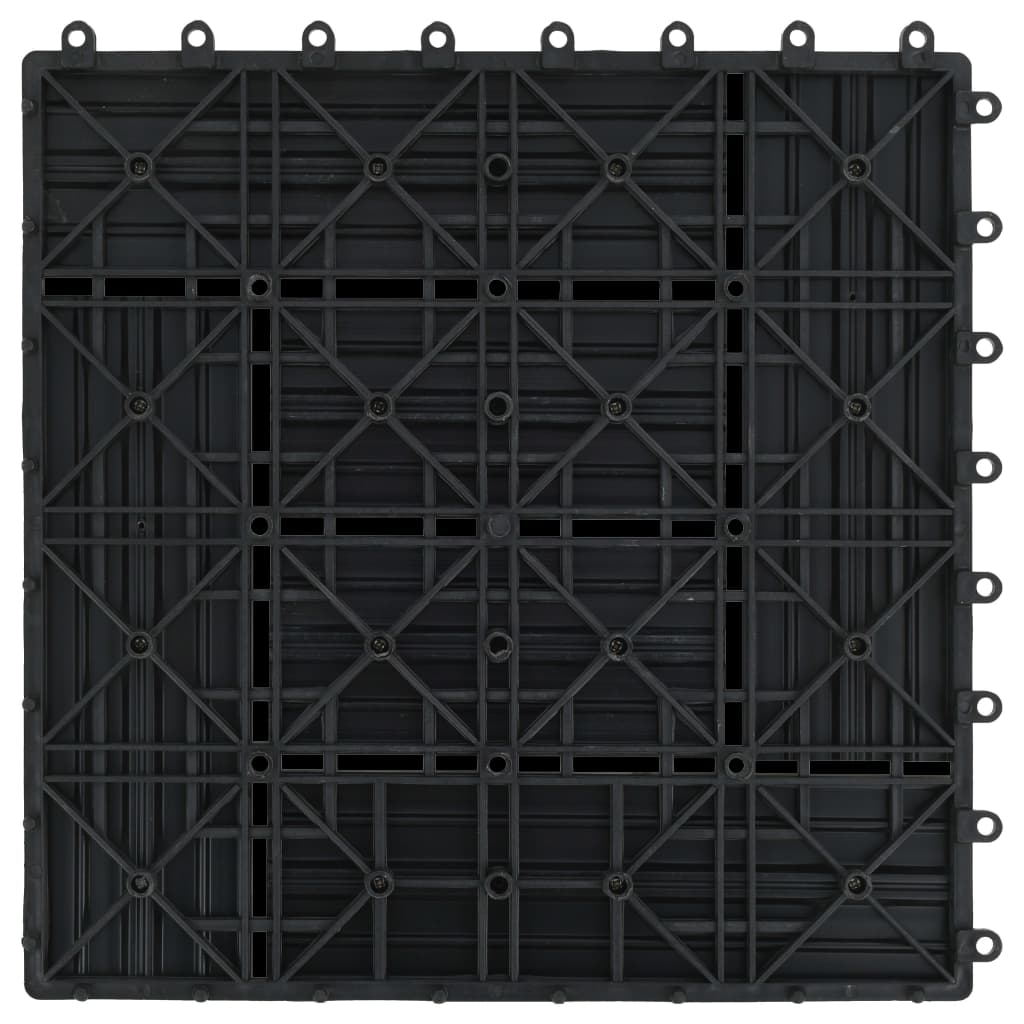 Piastrelle per Decking 22 pz 30x30cm 2mq in WPC Nero - homemem39