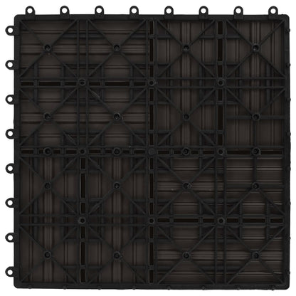 Piastrelle per Decking 22 pz 30x30cm 2mq in WPC Marrone Scuro - homemem39