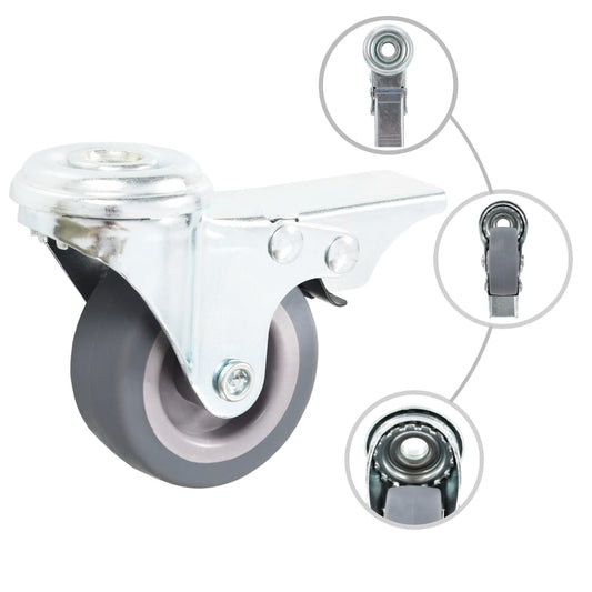 Ruote Girevoli con Foro per Bullone 8 pz 50 mm - homemem39