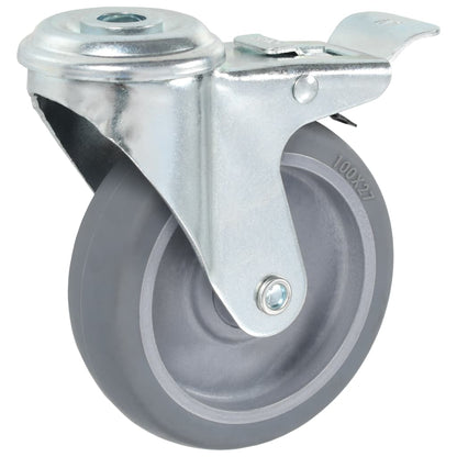 Ruote Girevoli con Foro per Bulloni 24 pz 100 mm - homemem39