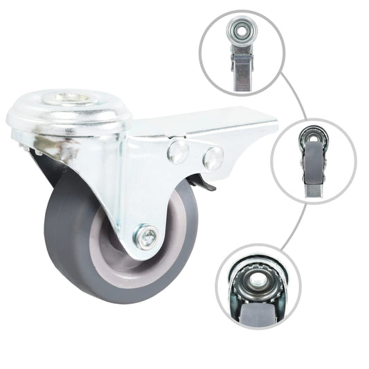 Ruote Girevoli con Foro per Bullone 24 pz 50 mm - homemem39