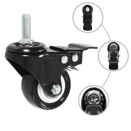 Ruote Girevoli con Freni 24 pz 50 mm - homemem39
