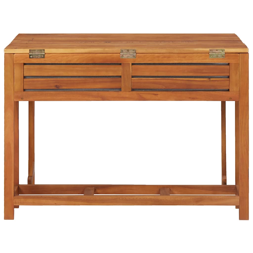 Tavolo da Giardino con Fioriera e 2 Sedie Bistrot Legno Acacia