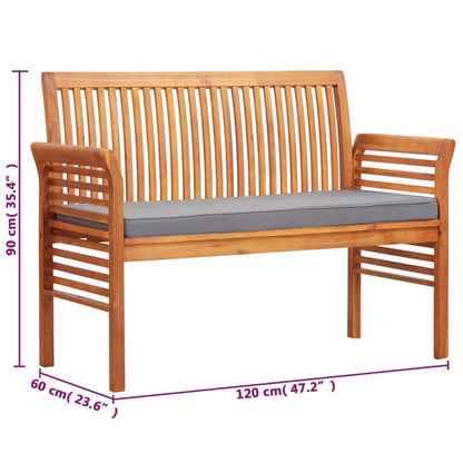 Panca da Giardino a 2 Posti 120 cm Legno Massello di Acacia - homemem39