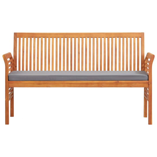 Panca da Giardino a 3 Posti 150 cm Legno Massello di Acacia | homemem39