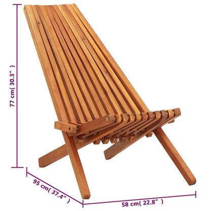 Sedia a Sdraio da Esterno Pieghevole Legno Massello di Acacia | homemem39