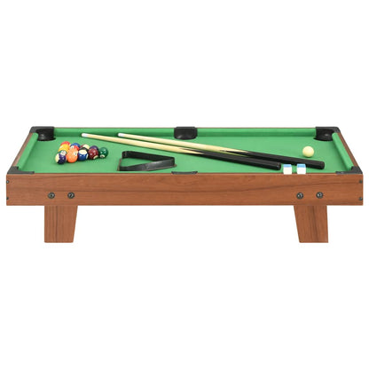 Mini Tavolo da Biliardo 3 Piedi 92x52x19 cm Marrone Verde - homemem39