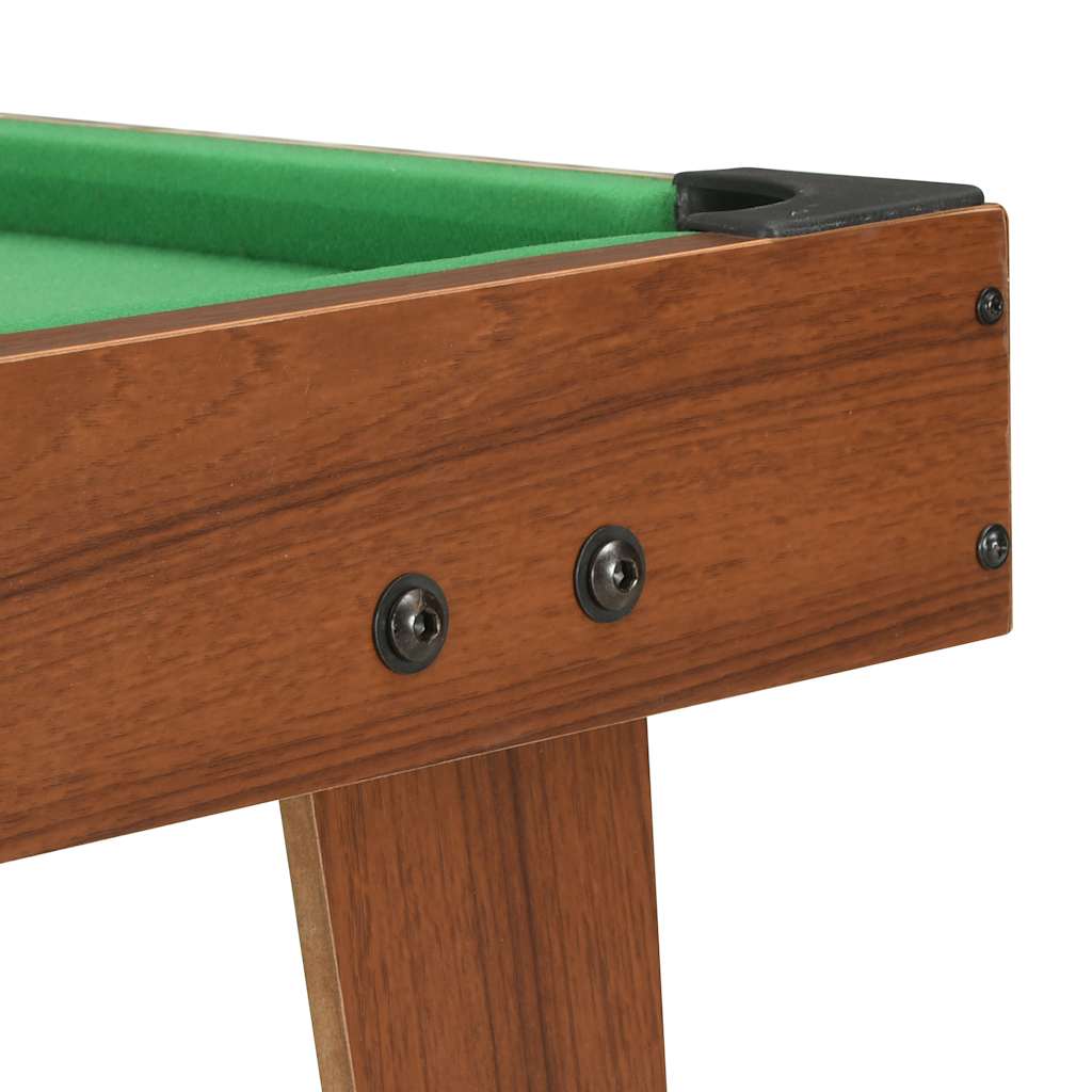 Mini Tavolo da Biliardo 3 Piedi 92x52x19 cm Marrone Verde - homemem39