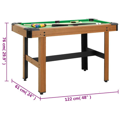 Tavolo da Biliardo 4 Piedi 122x61x76 cm Marrone | homemem39