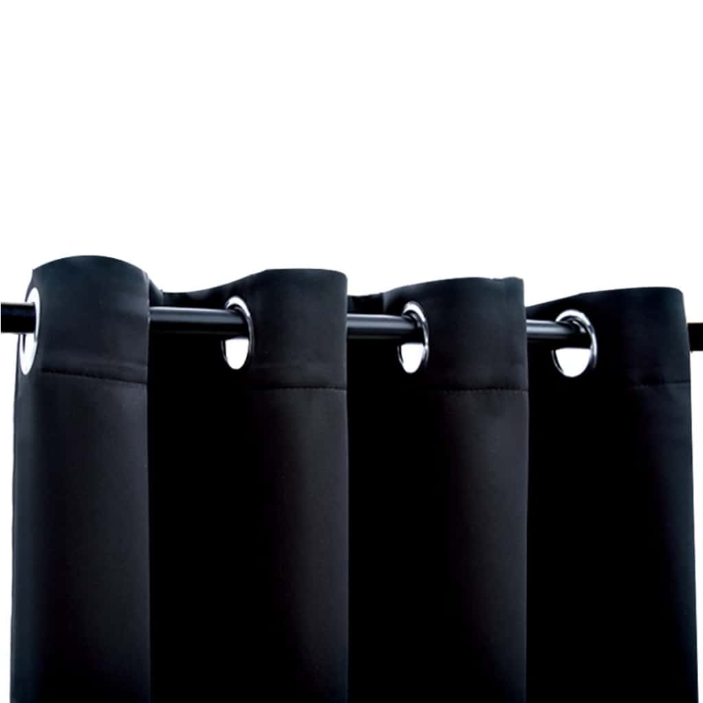 Tenda Oscurante con Anelli in Metallo Nera 290x245  cm | homemem39