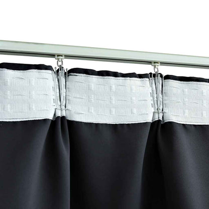 Tenda Oscurante con Ganci Nera 290x245 cm | homemem39