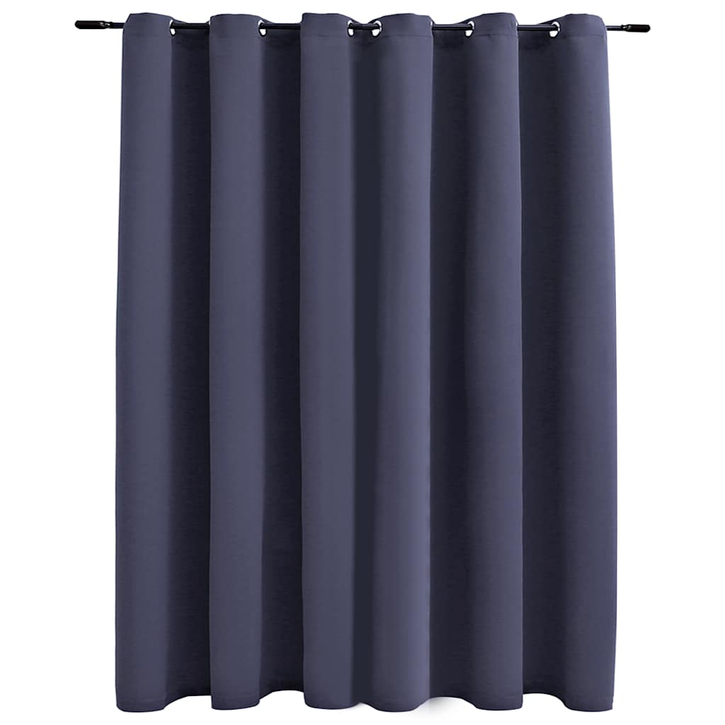 Tenda Oscurante con Anelli in Metallo Antracite 290x245 cm | homemem39