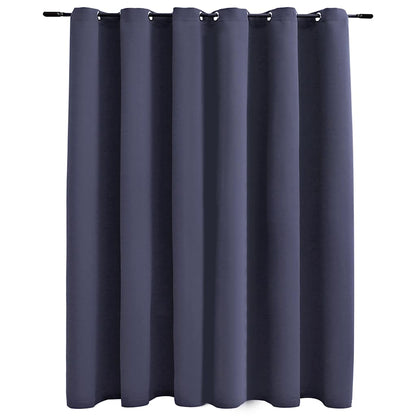 Tenda Oscurante con Anelli in Metallo Antracite 290x245 cm