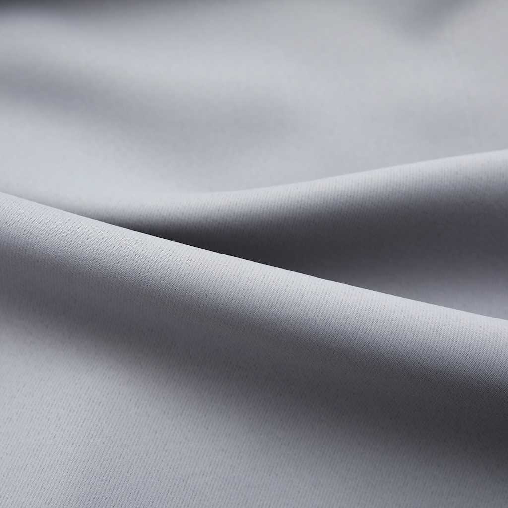 Tende Oscuranti con Ganci 2 pz Grigie 140x245 cm | homemem39