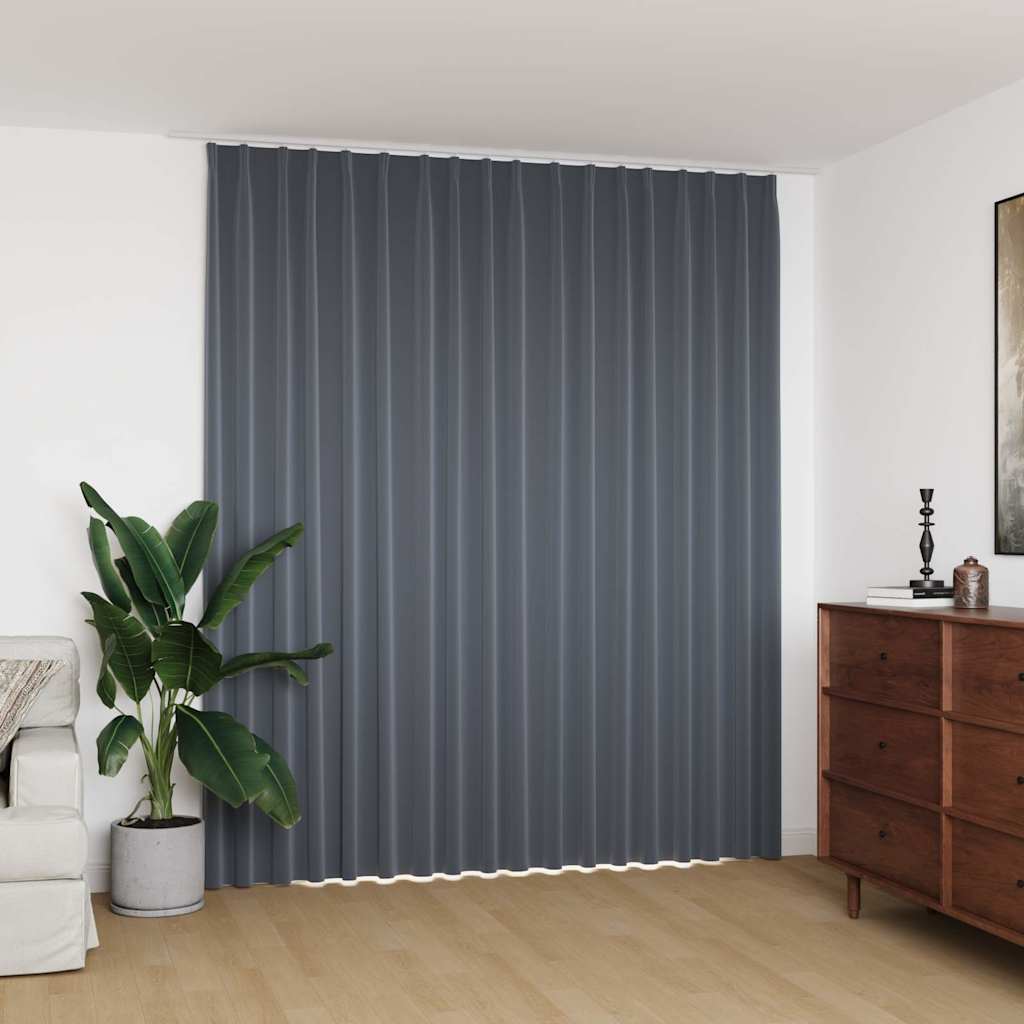 Tenda Oscurante con Ganci Grigia 290x245 cm