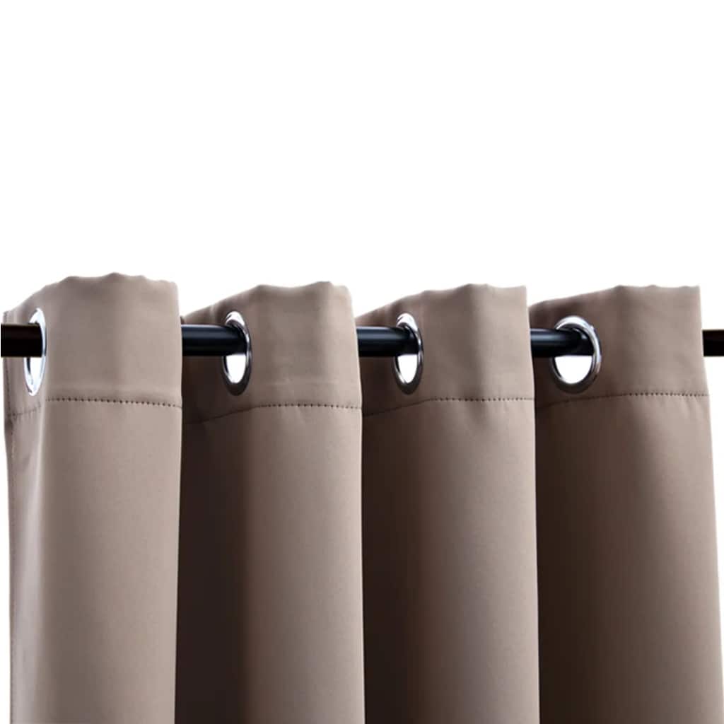 Tenda Oscurante con Anelli in Metallo Grigio Talpa 290x245 cm | homemem39