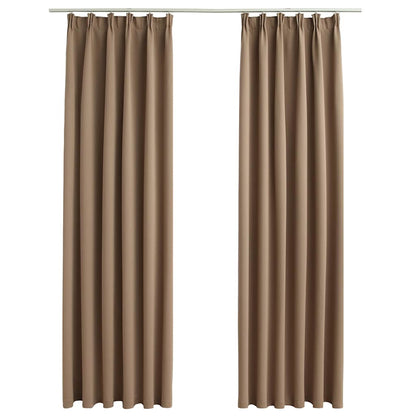 Tende Oscuranti con Ganci 2 pz Grigio Talpa 140x175 cm | homemem39