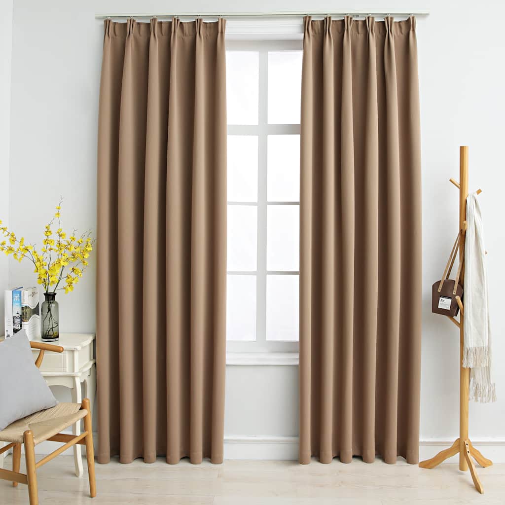 Tende Oscuranti con Ganci 2 pz Grigio Talpa 140x175 cm | homemem39