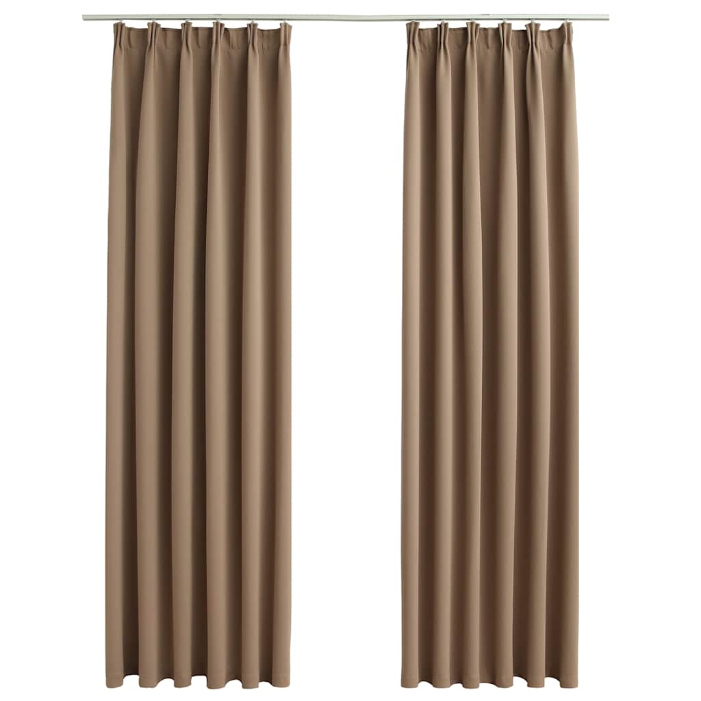 Tende Oscuranti con Ganci 2 pz Grigio Talpa 140x225 cm | homemem39